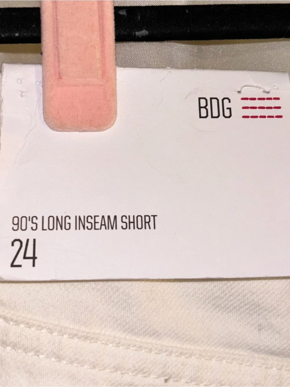 BDG Urban Outfitters 90s Long Inseam Denim Shorts | White | Size 24